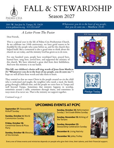 Stewardship-Fall 2026-27 Newsletter