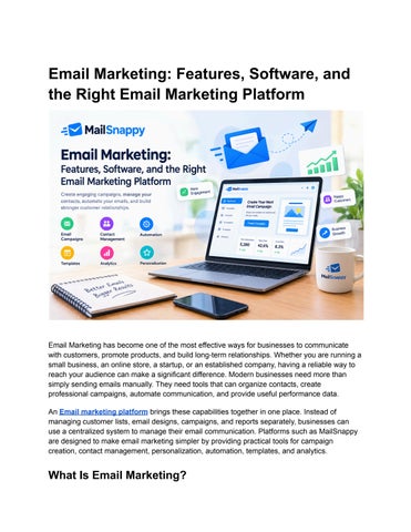 Email Marketing_ Features, Software, and the Right Email Marketing Platform