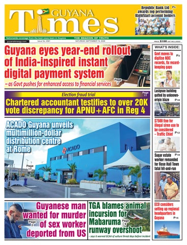 Guyana Times - Saturday, September 19, 2026