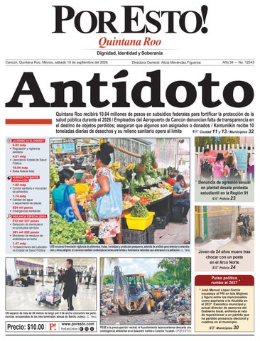 PORTADA POR ESTO CANCÚN, SÁBADO 19 DE SEPTIEMBRE DE 2026