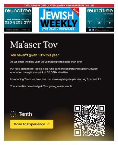 The Jewish Weekly 479 - 17 September 2026