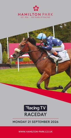 Hamilton Park Racecard - Monday 21st September