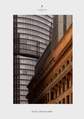 Capella Sydney Hotel Programme Brochure