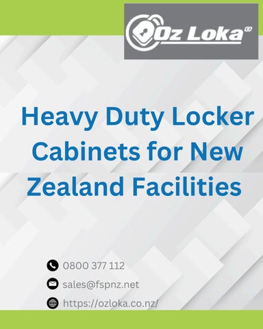 Heavy Duty Locker Cabinets for New Zealand Facilities