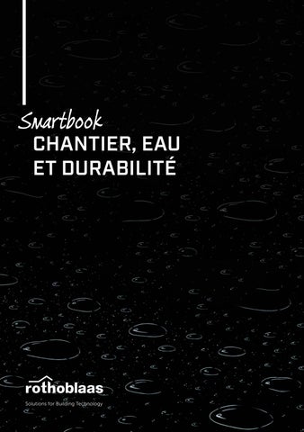 SMARTBOOK CHANTIER, EAU ET DURABILITÉ
