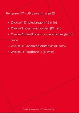 Træningsprogram U7 - U8, uge 39