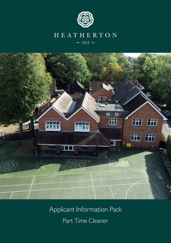 Part time Cleaner - Heatherton School
