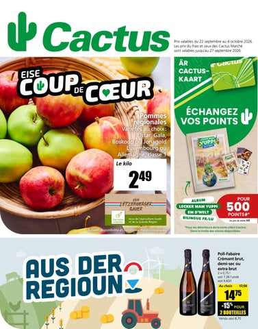 Dépliant Cactus du 22.09.2026