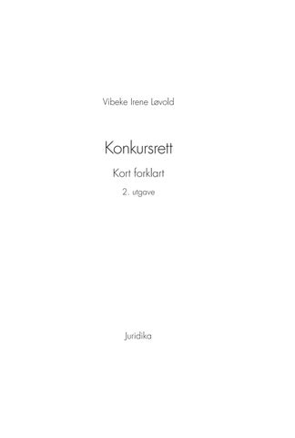 Konkursrett: Kort forklart 2. utgave 第 3 页