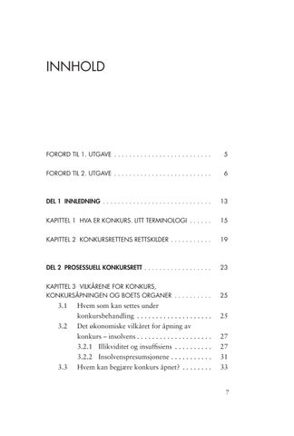 Konkursrett: Kort forklart 2. utgave 第 7 页