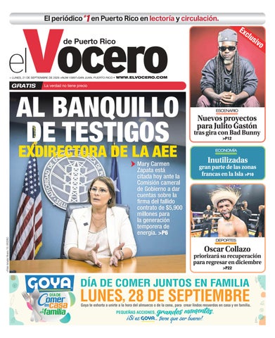 EL VOCERO | Edición lunes, 21 de septiembre de 2026