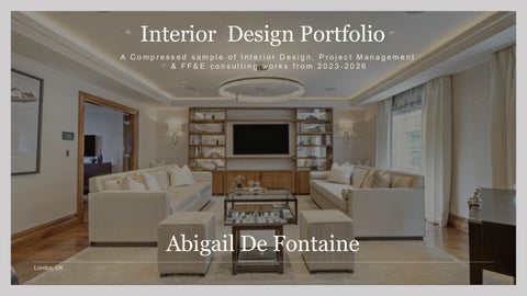 Abigail de Fontaine - Interior Designer - Portfolio Sample of Works