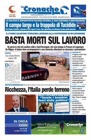 Cronache del 22 settembre 2026