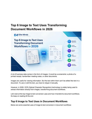 Image to Text Uses Transforming Document Workflows in 2026