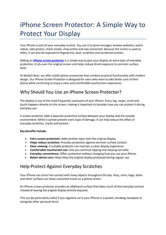 iPhone Screen Protector