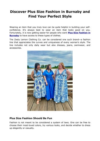 Discover Plus Size Fashion in Burnaby and Find Your Perfect Style