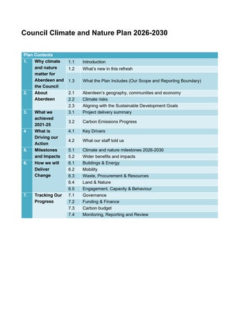 Council Climate and Nature Plan 2026-2030