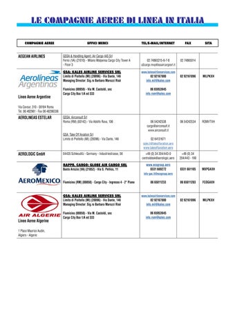 Aircargo Directory: compagnie aeree