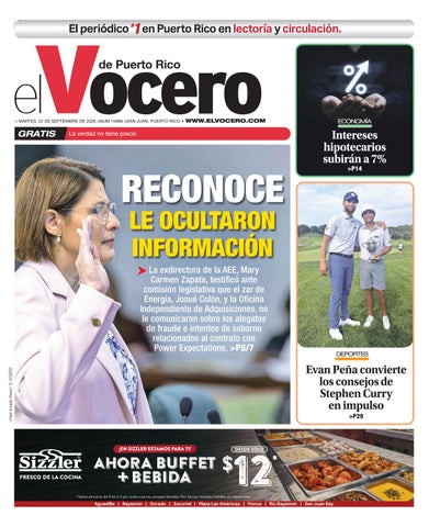 EL VOCERO | Edición martes, 22 de septiembre de 2026 