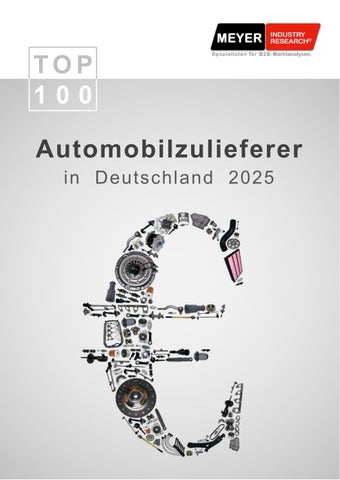 Top 100 Automobilzulieferer Deutschland 2025 – Ranking & Marktanalyse