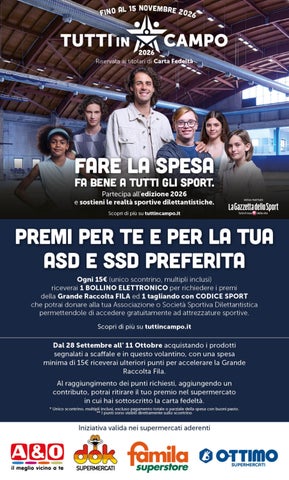 TUTTI IN CAMPO III PANIERE dal 14 al 27 settembre 