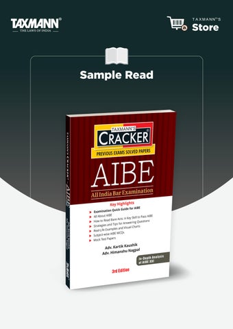 Taxmann's AIBE – All India Bar Examination | CRACKER