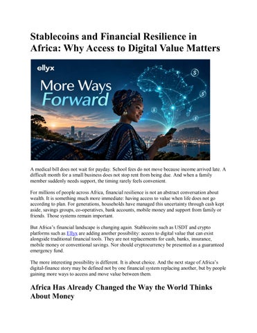 Stablecoins and Financial Resilience in Africa