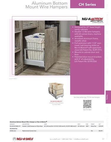Rev-A-Shelf 家具目录 · 浴室柜 Solutions 第 19 页