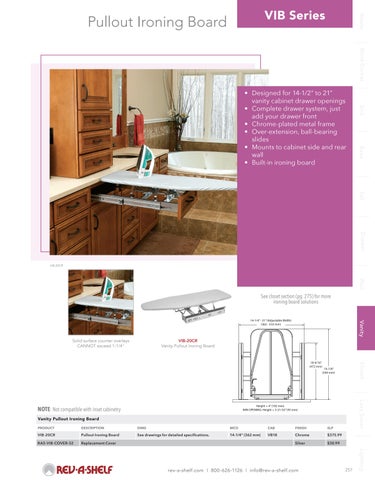 Rev-A-Shelf 家具目录 · 浴室柜 Solutions 第 9 页