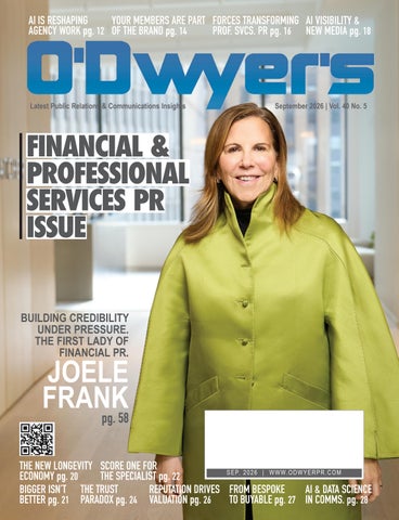 O'Dwyer's September 2026 Financial PR/IR & Professional Services PR Magazine