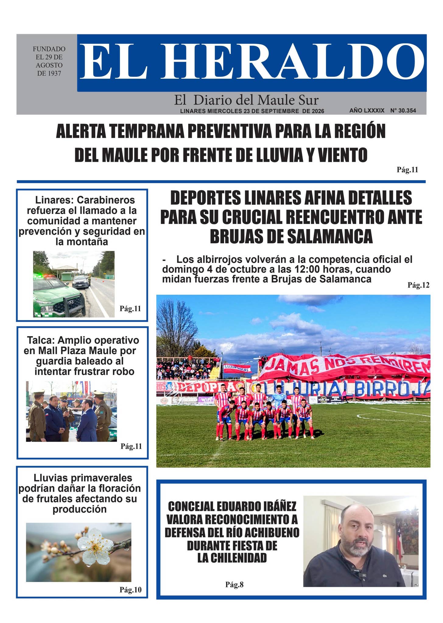 Miercoles 23 de septiembre 2026