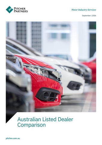 Australian Listed Dealer Comparison m- September 2026