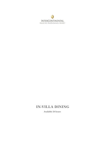 InterContinental Maldives IVD Menu 2026