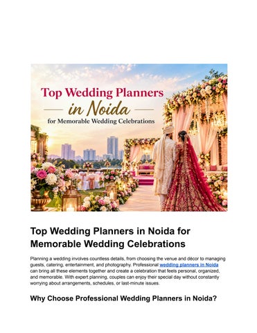 Wedding Planners in Noida