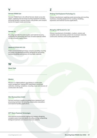 Recycling Expo Middle East Showguide 2026 第 19 页