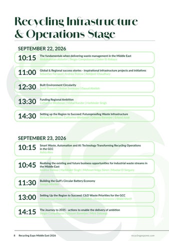 Recycling Expo Middle East Showguide 2026 第 8 页