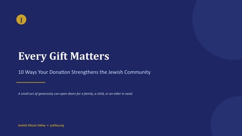 10 Ways Your Donation Strengthens the Jewish Community