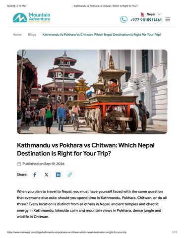 Kathmandu vs Pokhara vs Chitwan_ Which Is Right for You_