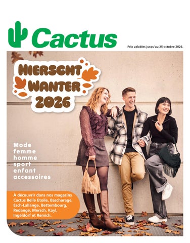 Catalogue Cactus mode automne hiver 2026