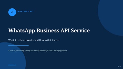 WhatsApp Business API Service: What It Is, How It Works & How to Get Started
