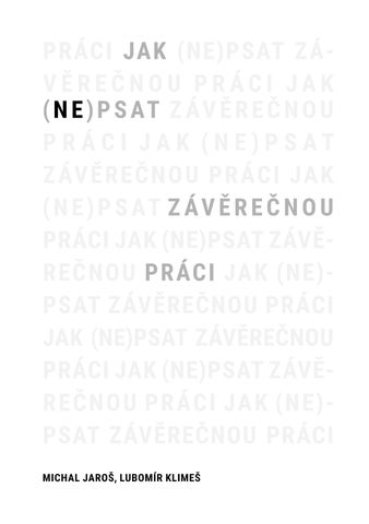 Jak (ne)psat závěrečnou práci