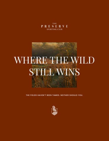 Preserve Sporting Club | Vision Brochure