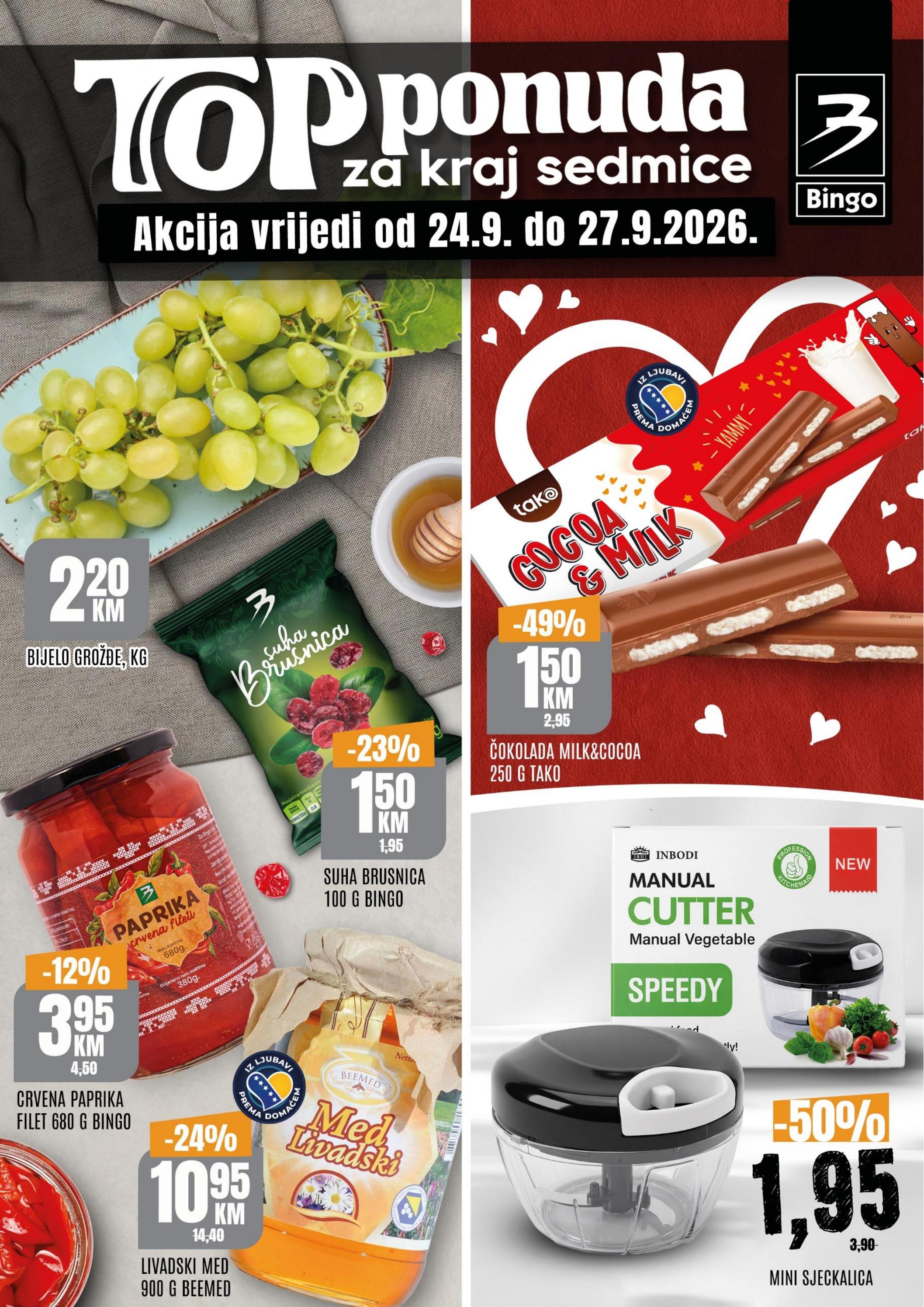 Top ponuda za kraj sedmice 24.9 – 27.9.2026. · Federacija BiH (naslovna strana letka)