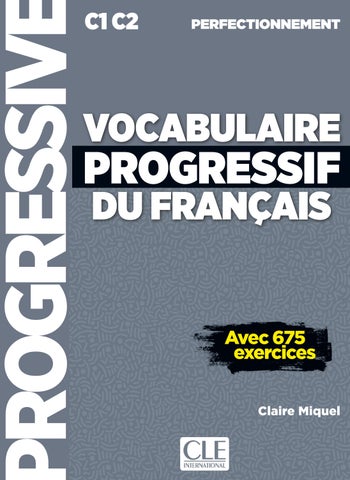 Extrait - Vocabulaire progressif du français - Niveau perfectionnement (C1/C2)