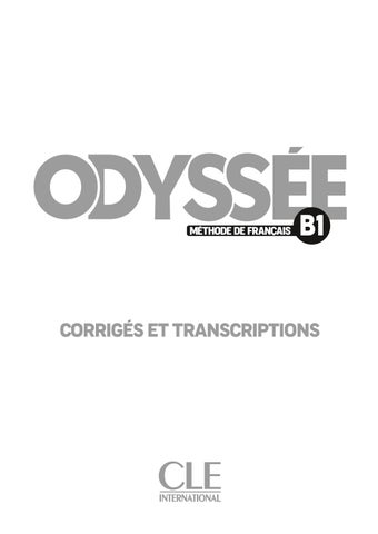 Odyssée B1 - Corrigés et transcriptions
