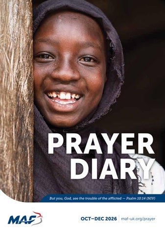 MAF Prayer Diary - (Oct- Dec 2026)