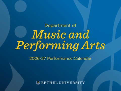 Department of Music and Performing Arts 2026-27 Performance Calendar