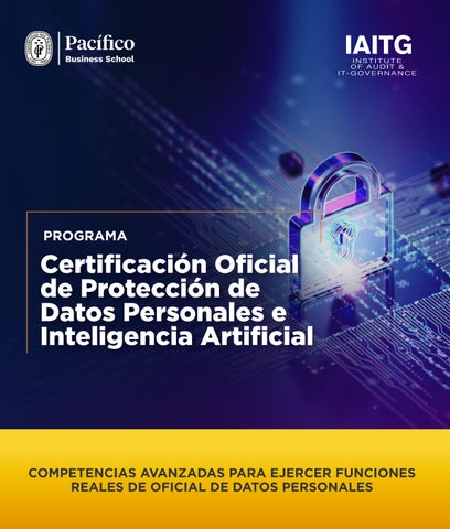 Certificación Oficial de Protección de Datos Personales e IA 26-1