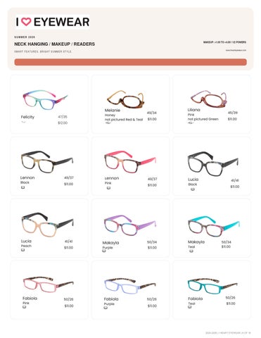 I Heart Eyewear 家具目录 Supplement 2025-2026 第 6 页