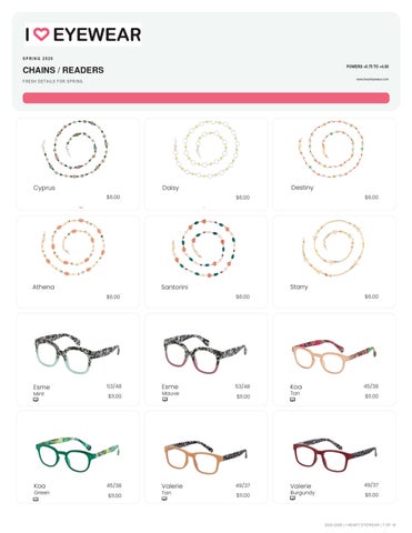 I Heart Eyewear 家具目录 Supplement 2025-2026 第 7 页